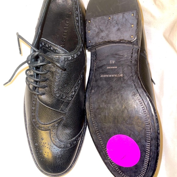 Burberry Black Leather Men's Dress Shoes NWOT - Picture 13 of 16